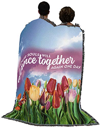 Pure Country Weavers Our Souls Will Dance Together Again Blanket - Sympathy Bereavement Gift Tapestry Throw Woven from Cotton - Made in the USA (72x54) - color: Dance Together, size: 72" x 54"
