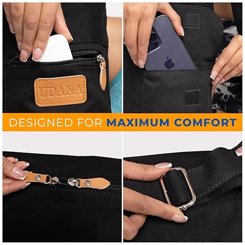 UDANA Canvas Yoga Mat Bag for Women & Men, Full-Zip Carrier with 3 Pockets & Adjustable Strap, Stylish Gym & Pilates Bag – Available in Multiple Sizes