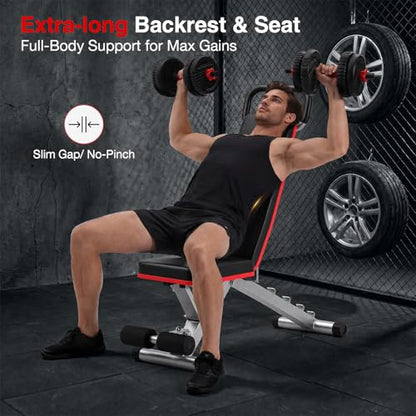 Adjustable Exercise Chair for Home Gym – Foldable Back Extension Bench for Core, Hip & Lower Back Workout – Multi-Functional Hyperextension Bench for Full-Body Exercise（with Illustrated Training Action Guide）