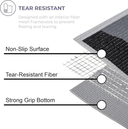 Ascend 6mm Thick Yoga Mat, 72x24in - color: Granite - Printed