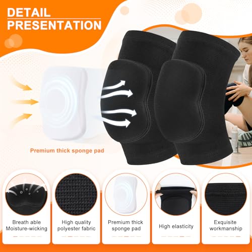 Volleyball Knee Pads for Girls Women Men Youth Kids Knees Protective - color: Black, size: Large