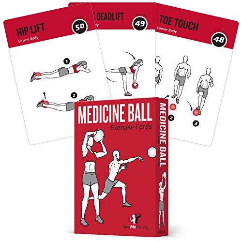 NewMe Fitness Medicine Ball Exercise Cards, Fitness Deck for Women and Men - style: Medicine Ball