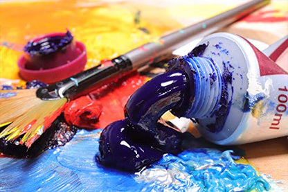 Mont Marte Oil Paint Premium, 3.4 US fl.oz (100ml) Tube, Turquoise, Heavy Body Paint, Artist Quality, Good Coverage, Excellent Tinting Strength, Ideal for Painting Canvas - color: Turquoise, size: 3.4 Fl Oz (Pack of 1)