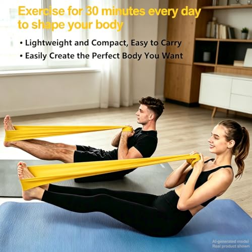 Resistance Bands for Working Out, Physical Therapy, Yoga & Pilates - color: Yellow