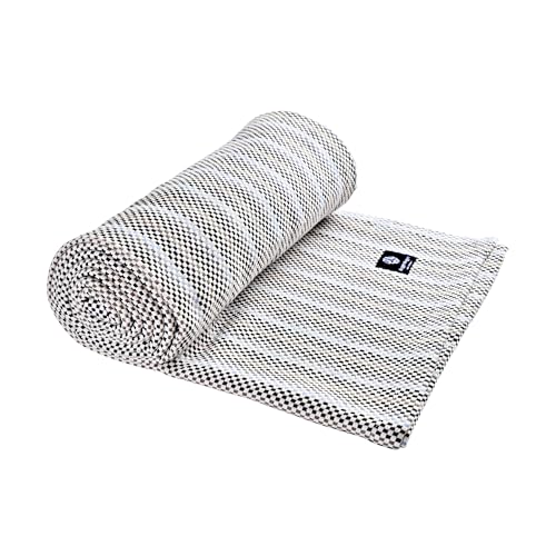 Hugger Mugger Cotton Yoga Blanket - Multi-Gray- Soft but Firm, Cofortable Support, Great Prop for Yoga - color: Multi-gray
