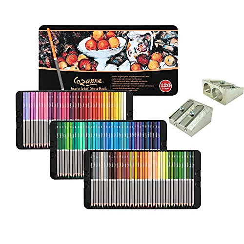 Jerry's Artarama 120 Colored Pencils Set with Sharpener - Professional Soft Lead Colored Pencils for Adults - size: 120 Count (Pack of 1)