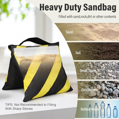 8 Pack Sandbags Weight Bags,Durable Sand Bags for Weight, Yellow - color: Yellow, size: 8 PCS