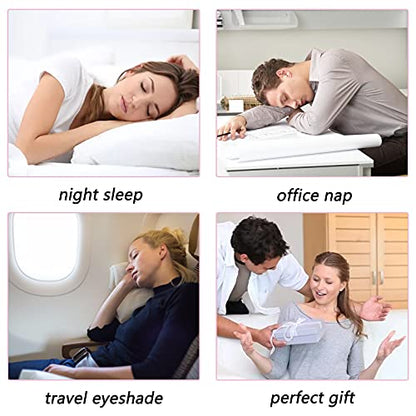 LERSVICVIL 4 Pack Eye Mask for Sleeping Silky Soft Satin Blindfold Adjustable Strap Night Eye Cover for Women Men - color: Navy Blue, Light Pink, Black and Silver