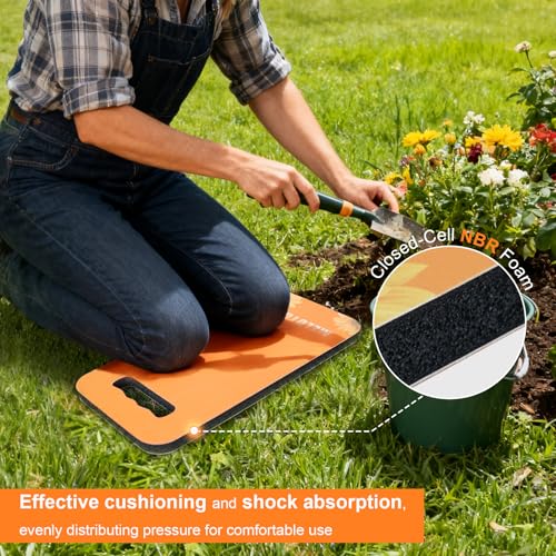 MELOTOUGH Garden Kneeling Pad, 1" Thick Soft NBR Foam Kneeling Pads for Gardening, Cleaning, Work - Lightweight & Comfortable, 15.75"x7.2" (Sunflower) - color: Sunflower