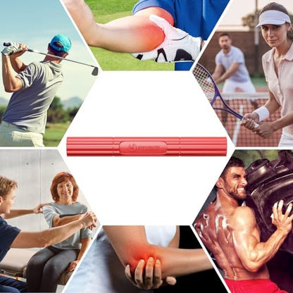 FitBeast Flex Therapy Bar, Tennis Elbow Therapy Bar - Ideal for Relieve Tendonitis Pain & Improve Grip Strength, Fitness Resistance Bar for Golfers Elbow & Tendinitis, Twist Bar for Physical Therapy - color: 1 Piece - Red - Heavy