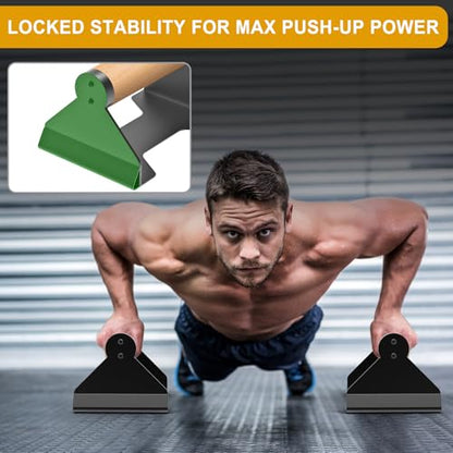 Kipika Push Up Bars, Pushup Stands, Anti-Slip Soft Plastic Push Up Handles, Bottom Anti-Slip Pad, Strength Training Equipment, Perfect for Floor Workout Exercise - color: Wood Grip