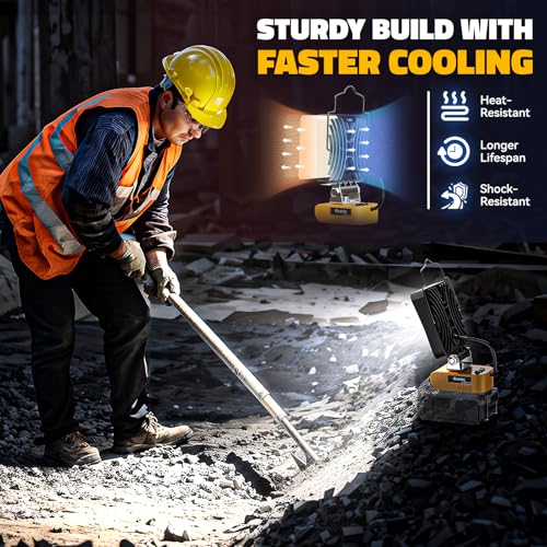 LED Work Light Compatible with DEWALT 20V Battery, 70W 7000LM, Tool Only - color: 70W