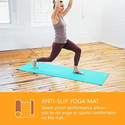 Sol Living Travel Yoga Mat - Natural Tree Rubber for Extra Grip - Non-Slip, Foldable, Eco-Friendly - Perfect for On-the-Go Yoga, Pilates, Fitness, Meditation - 24" x 72", Green - color: Green