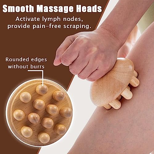 8-in-1 Wood Therapy Massage Tools, Lymphatic Drainage Massager Maderoterapia Kit, Wooden Massager Body Sculpting Tools for Muscle Pain Relief, Anti-Cellulite, Body Contouring and Shaping - color: 8pcs