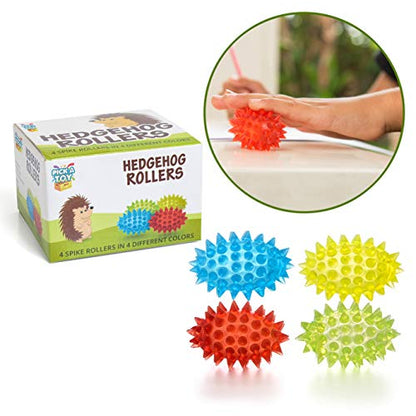 Spiky Balls Stim Toy 4 Pcs Set, Picking Desk Fidgets for Kids & Adults, ADHD Autism, Sensory Fidget Toys for School, Stress Relief and Boost Focus - size: 4 Pcs