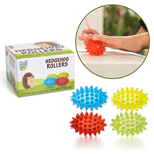 Spiky Balls Stim Toy 4 Pcs Set, Picking Desk Fidgets for Kids & Adults, ADHD Autism, Sensory Fidget Toys for School, Stress Relief and Boost Focus - size: 4 Pcs