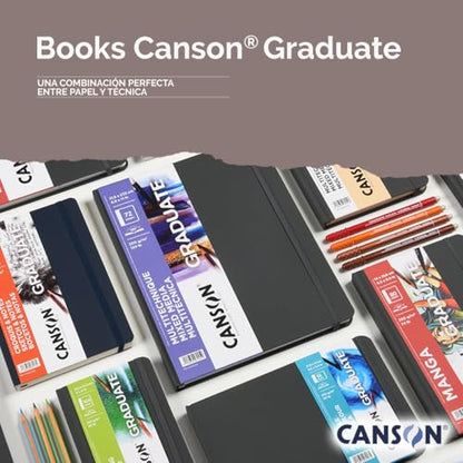 Canson Graduate Manga Paper, Hard Cover Art Journal, 5.5x8.5 inches, 40 Sheets — Artist Paper for Illustration, Character Studies, Comics - size: 5.5x8.5