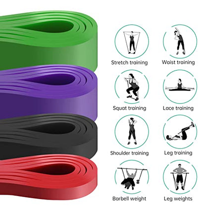 Alllvocles Resistance Band, Pull Up Bands, Pull Up Assistance Bands, Workout Bands, Exercise Bands, Resistance Bands Set for Legs, Working Out, Muscle Training, Physical Therapy, Shape Body, Men Women - color: 0.5-1.7in