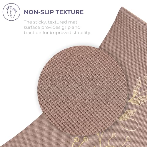 Ascend 6mm Thick Yoga Mat, 72x24in - color: Golden Mocha - Printed