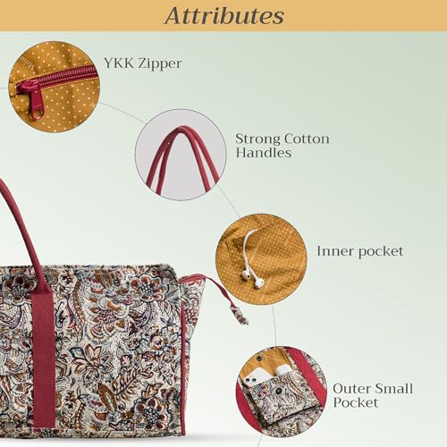 Maison d' Hermine Yoga Mat Duffle Bag Gym Tote Yoga Mat Carry Bag | Cylindrical bag for Woman Men Gifts Adjustable shoulder straps with Drawstring Water Bottle Pocket and zipper pocket - color: Jaipur, style: Yoga Mat Tote