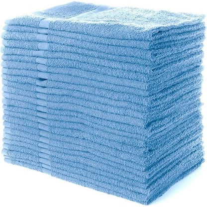 Simpli-Magic Cotton Hand Towels 16"x27" (12 Pack) – Soft Towels for Bathroom, Kitchen, Salon & Gym (Blue) - color: New Blue, size: 16 in x 27 in