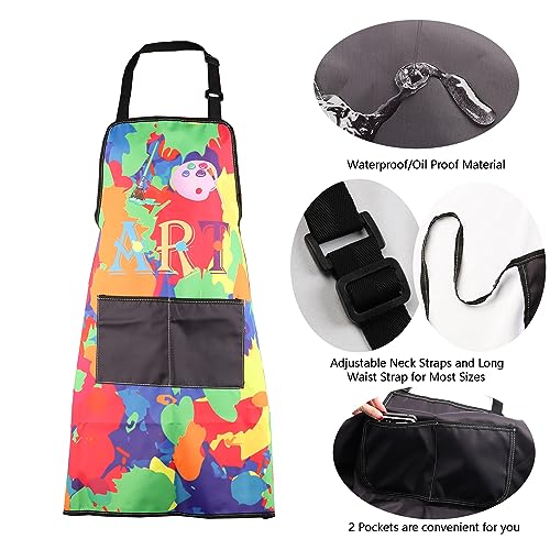 MBMSO Painting Artist Apron with Pockets Artist Painter Gifts Art Lover Gift for Art Teacher Student Painter Apron Waterproof - color: Love Art Apron-2
