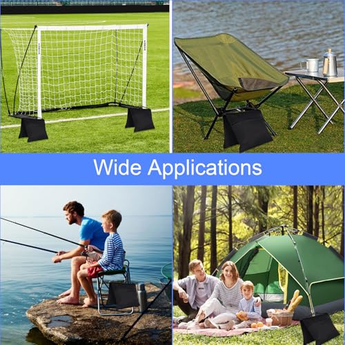 Rindion 2 Pack Sand Bags, Black Sand Bags for Weight, Heavy Duty Sandbags for Umbrella Base, Photography Video Equipment, Light Tripod, Fishing Chair, Sports, Backdrop Stand, Camping, Tent