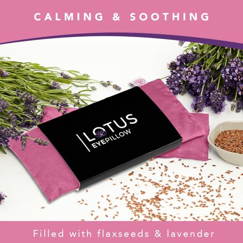 Lotus Lavender Eye Pillow - Weighted Mask for Sleep & Meditation, Pink - color: Pink