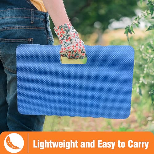 Gardzen 3-Pack Garden Kneeling Pad | EVA Foam Kneeler Pad for Gardening, Baby Bath, Yoga, Pilates, Exercise, 18" x 11" x 1", Blue - size: 18" x 11" x 1" - 3 Pack
