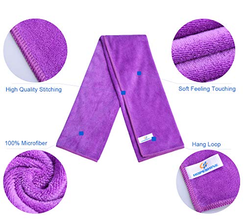 HOPESHIN Gyms Yoga Towels - Absorbent Microfiber Workout Towels for Men & Women, Soft, Fast Drying 3 Pack, 16x32 Inch