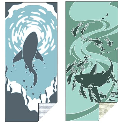 Eunzel 2 Pack Microfiber Beach Towel, Quick Dry Travel Towel Large Sand Free Towel for Beach, Camping, Swim Pool, Gym, Sports& Yoga 71"x32", Shark - color: Shark