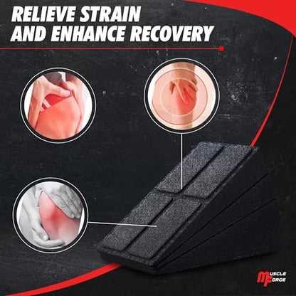 Squat Wedge Block – Heel Elevated Squat Platform for Deep Squats, ATG Training, Ankle Mobility, 4-Angle Adjustable Slant Board for Calf Stretching, Knee Pain Relief, 440 lbs