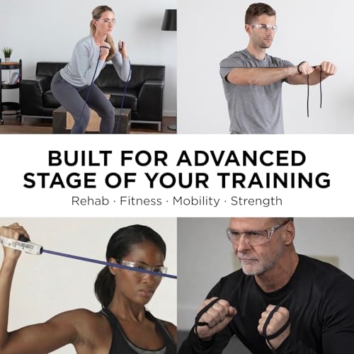 THERABAND Resistance Tubes, Band, Exercise, Set - color: Blue/Black - Advanced Set