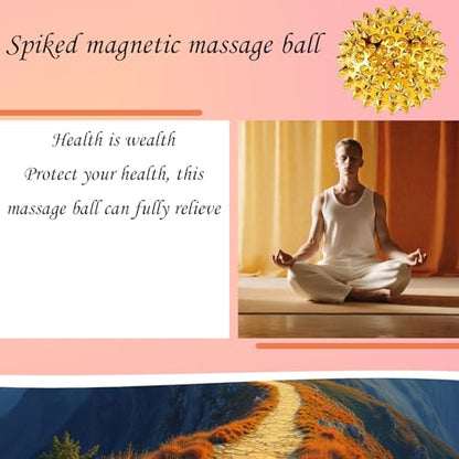 Magnetic Massage Ball, Hand acupoint Stimulation Ball, Massage Body acupoints, Manual Massage Ball Two-Pack