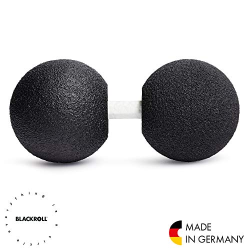 Blackroll DUOBALL 08 – Double Massage Ball for Back, Neck, and Shoulders – Compact Self-Massage Tool for Muscle Relaxation, Mobility & Recovery, Black, 6.3" x 3.2" - size: DUOFLEX 12cm (4.7")