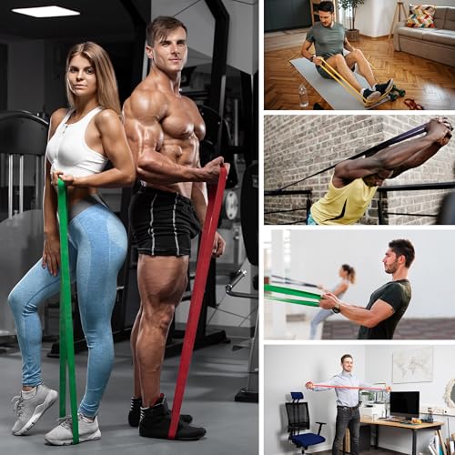 Resistance Bands for Working Out, Workout Bands, Training Bands Set, Pull Up Exercise Bands for Home Workouts, Full Body Training, Physical Therapy, Muscle Training, Strength Training. - color: Multicolor