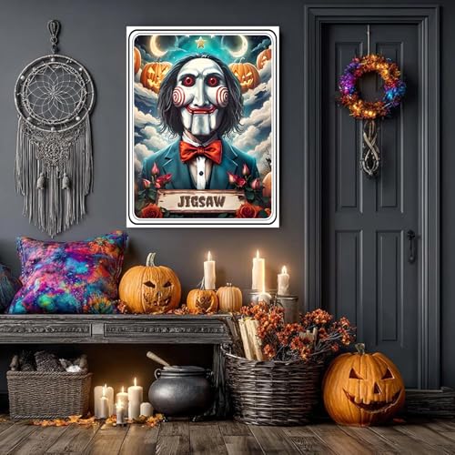 Halloween Diamond Art Kits for Adult Diamond Painting Kit for Beginner | Horror 5D DIY Funny Diamond Dots Full Drill Crafts for Gem Art Dot Art for Adults Home Wall Decor for Teens 12x16 inch - color: DP03524