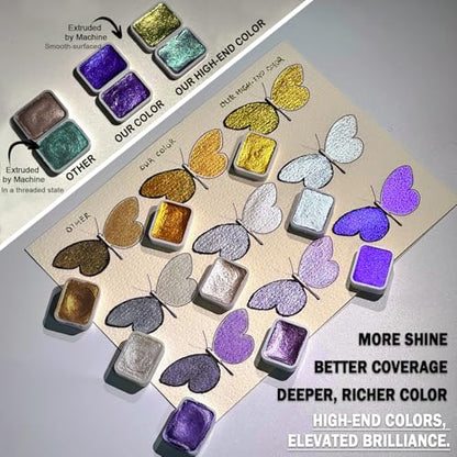 Glitter Watercolor Painting Kit, 30 Color Shifting - color: Infinite Fantasy Paradise