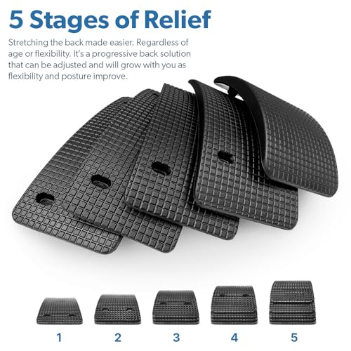 Adjustable Lower & Upper Back Stretcher For Lumbar Support, Spine Alignment & Back Pain Relief By Renowned Kinesiologist Dr. Todd Sinett