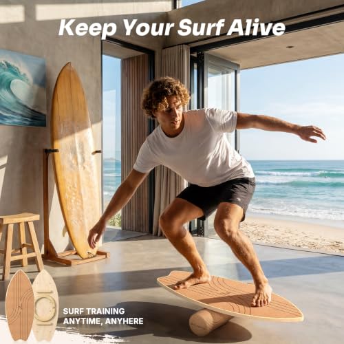Sportneer Cork Surf Balance Board for Adults, 8-in-1 Balance Trainer