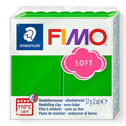 Staedtler FIMO Soft Polymer Clay - -Oven Bake Clay for Jewelry, Sculpting, Crafting, Tropical Green 8020-53 - color: tropical green, size: 57 g (Pack of 1)