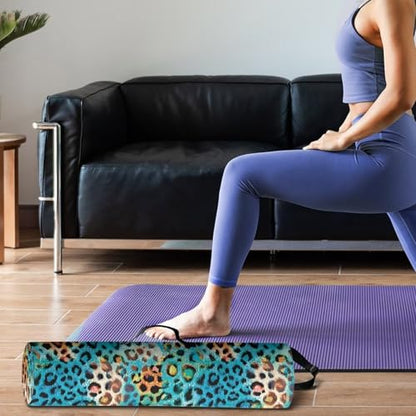 Yoga Mat Bag for Women & Men Full-Zip Yoga Mat Carrier Bag for Class Workout Park with Adjustable Strap - color: Blue Tiger Print