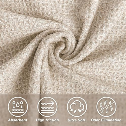 Hot Yoga Mat Towel, Non-Slip Microfiber 24x72in - color: Dark Beige, size: 24 inch X 72 inch