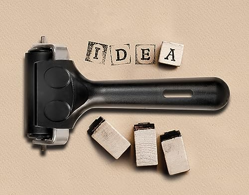 VVVID 2.25” inch Wide Rubber Roller Brayer for Lino Printing, Block Printing and Ink Rolling, Fast and Efficient Ink Coverage - size: 2.25"