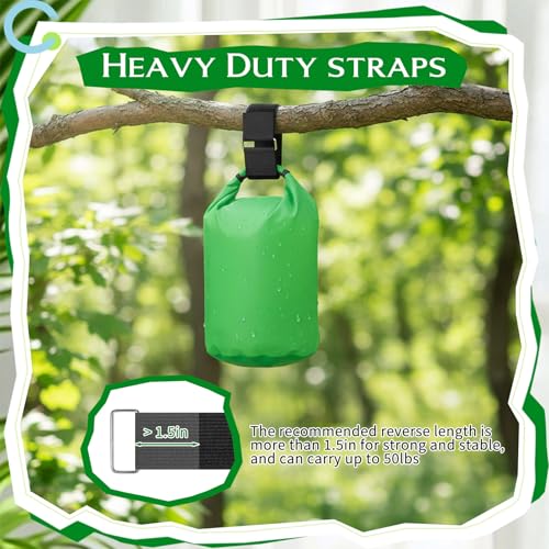 Hook and Loop Straps, 2'' x 49ft Fastening Cinch Straps with 50 Metal Buckles, Cut to Length, Heavy Duty, Reusable Cable Strap, Cord Strap for Storage and Organization