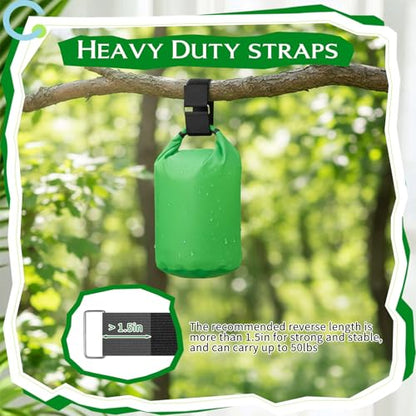 Hook and Loop Straps, 2'' x 49ft Fastening Cinch Straps with 50 Metal Buckles, Cut to Length, Heavy Duty, Reusable Cable Strap, Cord Strap for Storage and Organization