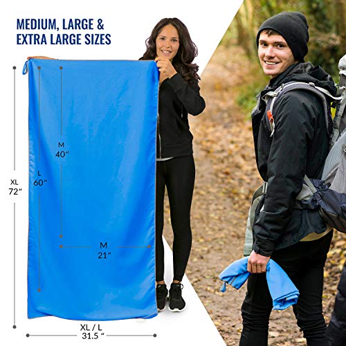 VENTURE 4TH Quick Dry Travel Towel, Ultra Soft Microfiber - 3 Sizes - color: Navy Gray, size: 72.00" x 31.50"