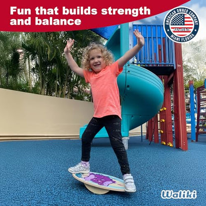 WALIKI Wood Balance Board | Ages 3-8 | Toddlers and Kids |