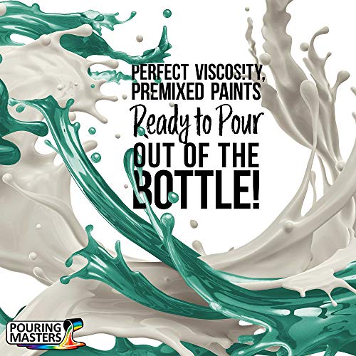 Pouring Masters Peppermint Metallic Pearl Ready to Pour Acrylic Pouring Paint - Premium 32-Ounce Pre-Mixed Fluid Acrylic Paint - Fluid Art Supplies for Canvas, Wood, Paper, Tile & Rocks - color: Peppermint Metallic Pearl, size: 32 Fl Oz (Pack of 1)