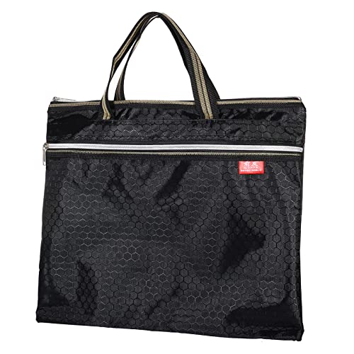 PATIKIL Waterproof Zipper File Bag, Documents Storage Zip Pouch, Black | 11x14inch Bag Books Tools for Office Travel - color: Black